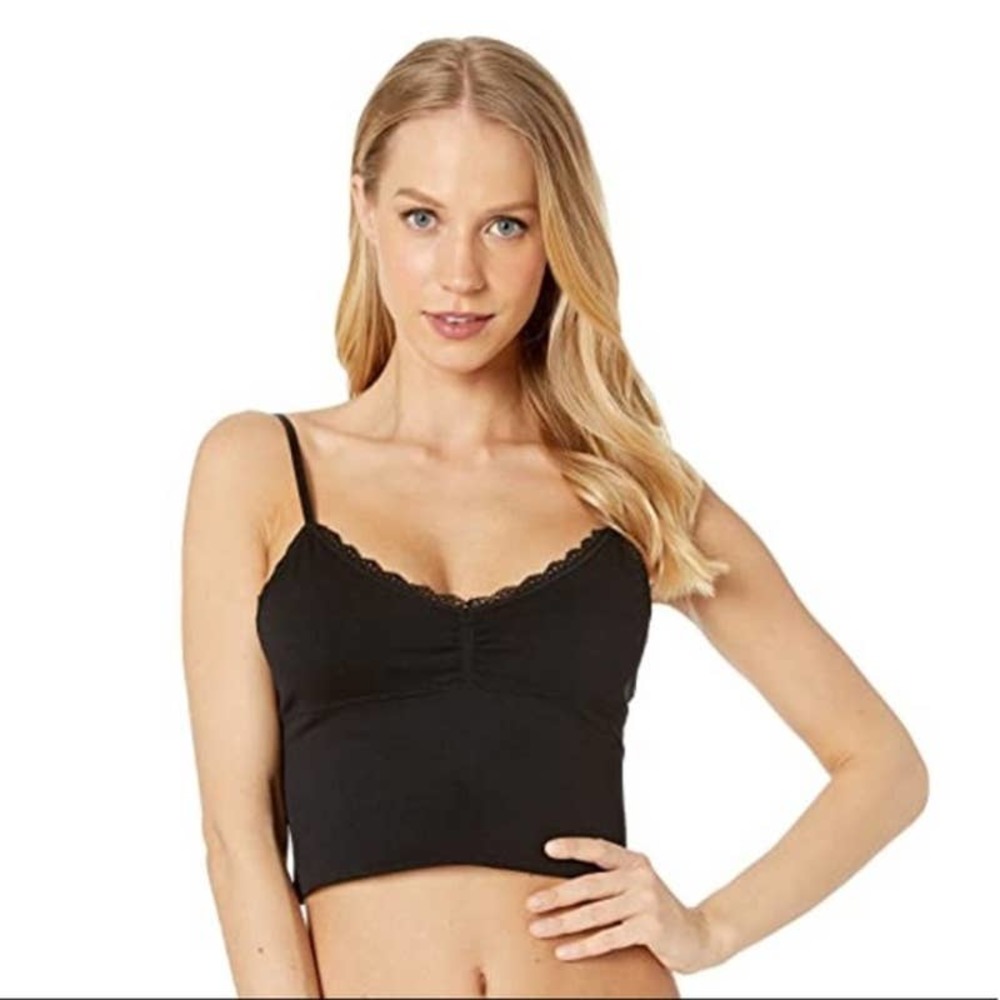 Free People Layla Brami Lace Trim Bra Cami Crop Top NWT Women's XS/S